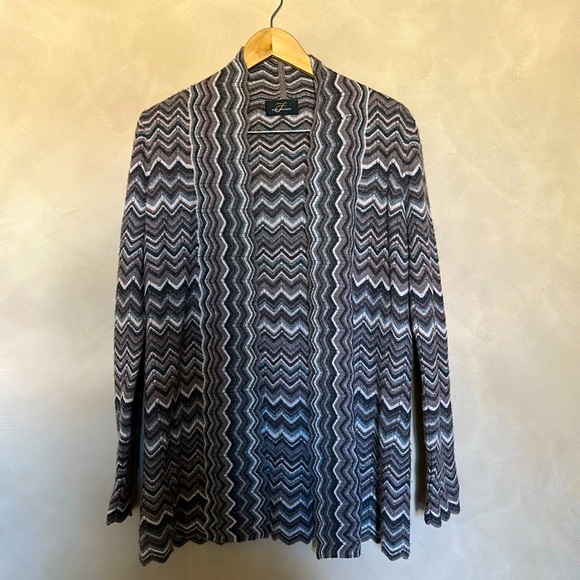 Pure Cashmere Sweaters - Pure Cashmere Brown Open Front Cardigan Sweater